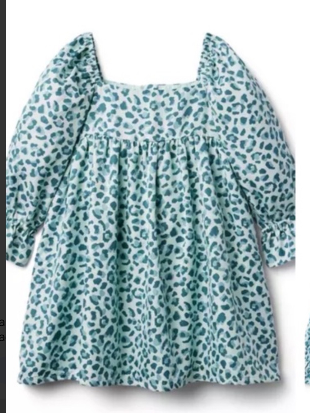 Janie and Jack Leopard Print Puff Sleeve Dress 16 XL Girls